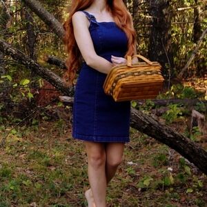 Blue Jean Dress with Buckles